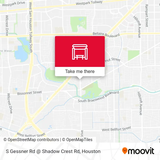 S Gessner Rd @ Shadow Crest Rd map