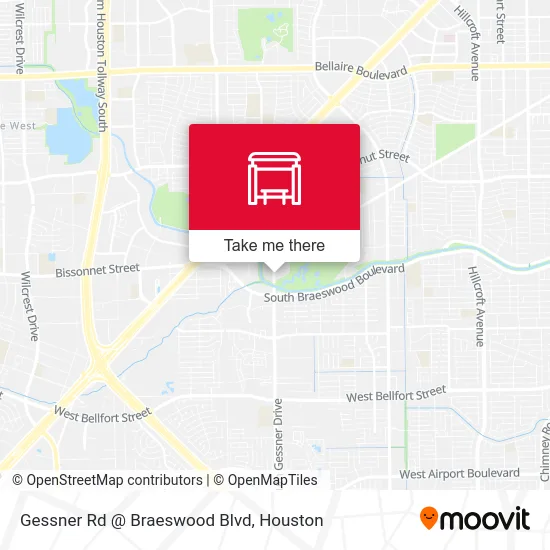 Mapa de Gessner Rd @ Braeswood Blvd