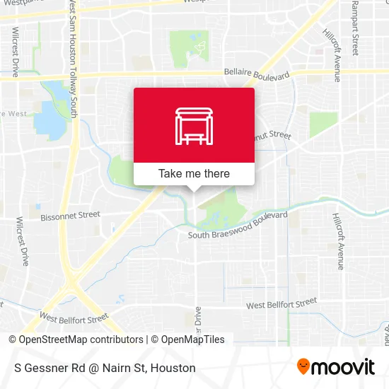 S Gessner Rd @ Nairn St map