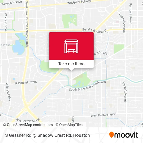 S Gessner Rd @ Shadow Crest Rd map