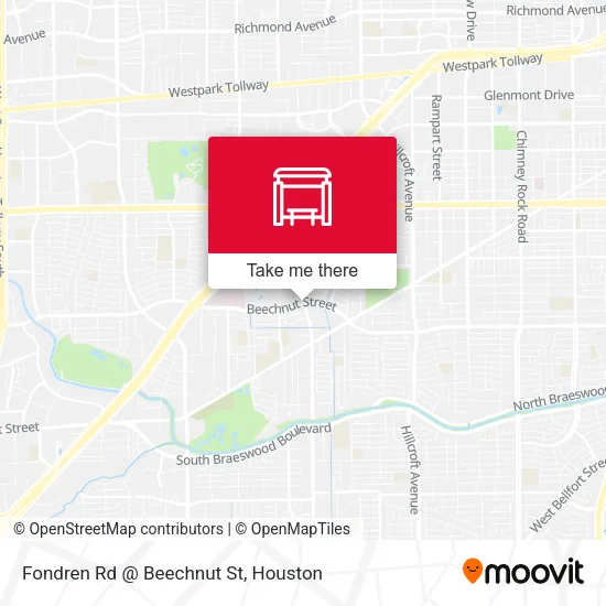 Mapa de Fondren Rd @ Beechnut St