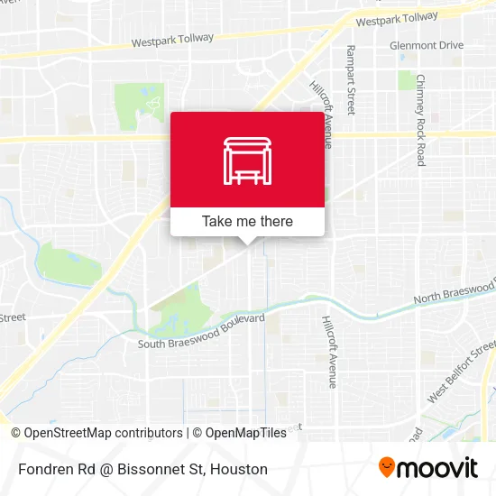 Mapa de Fondren Rd @ Bissonnet St