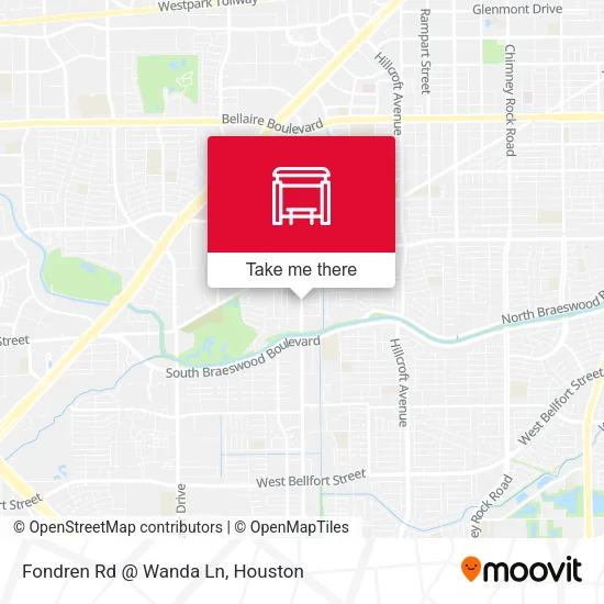 Fondren Rd @ Wanda Ln map