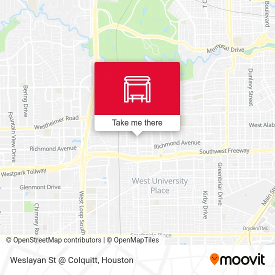 Weslayan St @ Colquitt map