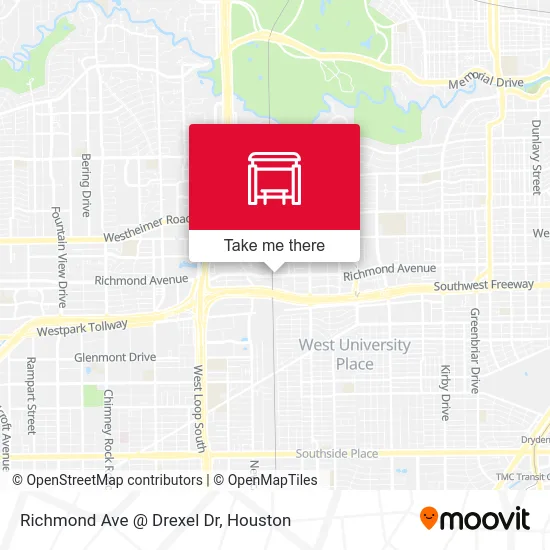 Richmond Ave @ Drexel Dr map