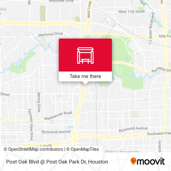 Post Oak Blvd @ Post Oak Park Dr map