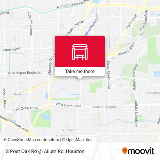 S Post Oak Rd @ Allum Rd map