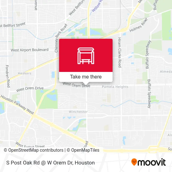 Mapa de S Post Oak Rd @ W Orem Dr