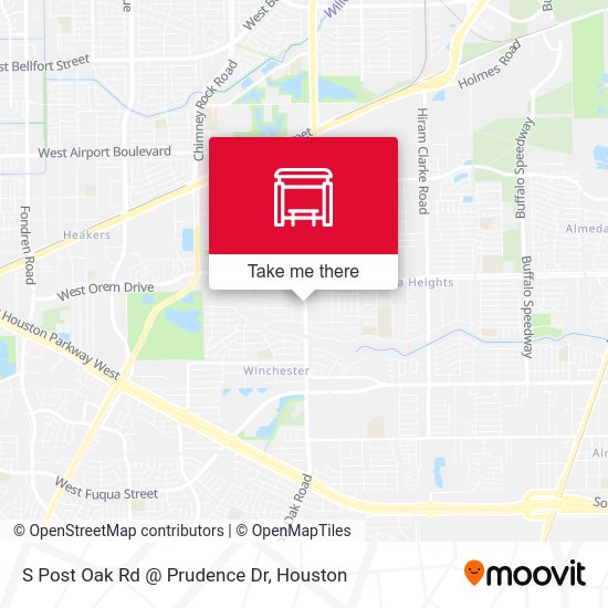 S Post Oak Rd @ Prudence Dr map
