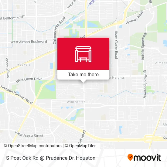 S Post Oak Rd @ Prudence Dr map