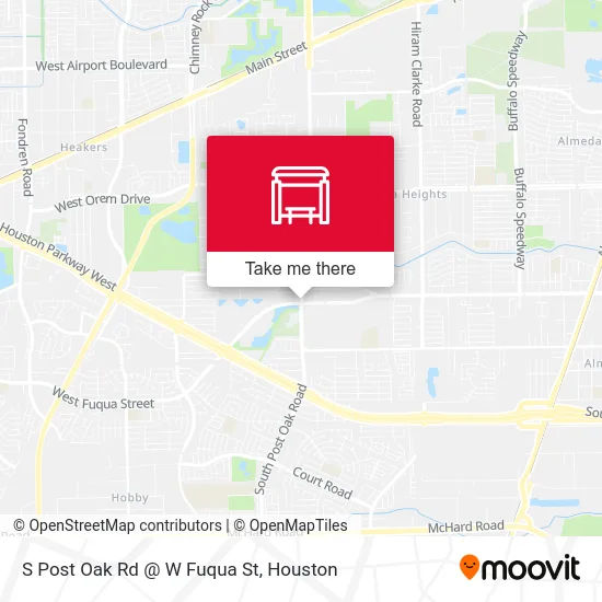 S Post Oak Rd @ W Fuqua St map