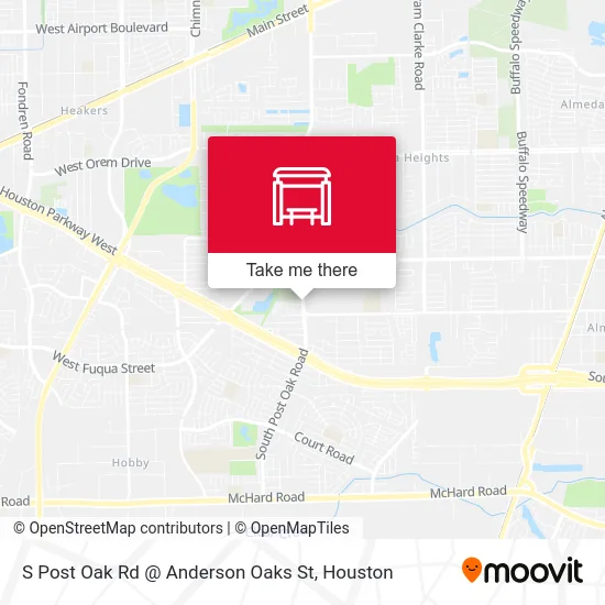 Mapa de S Post Oak Rd @ Anderson Oaks St