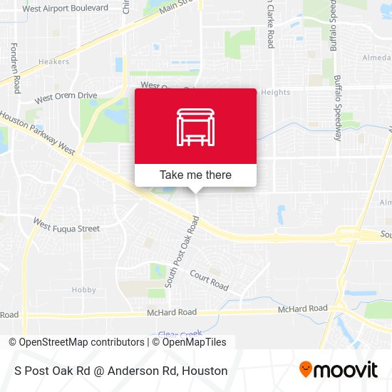 S Post Oak Rd @ Anderson Rd map