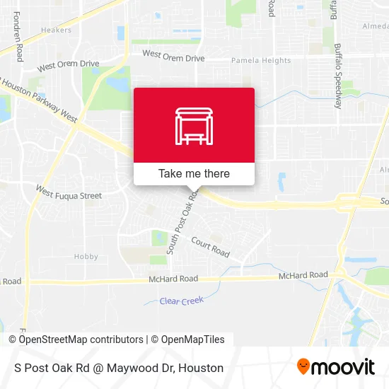 S Post Oak Rd @ Maywood Dr map