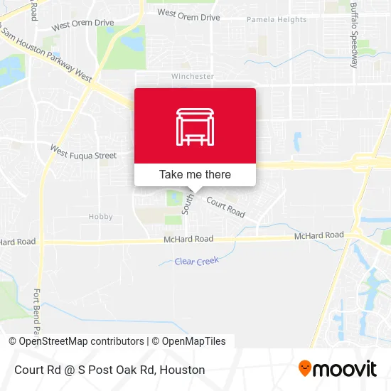 Court Rd @ S Post Oak Rd map