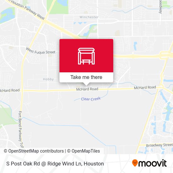 S Post Oak Rd @ Ridge Wind Ln map