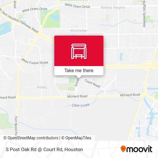 S Post Oak Rd @ Court Rd map
