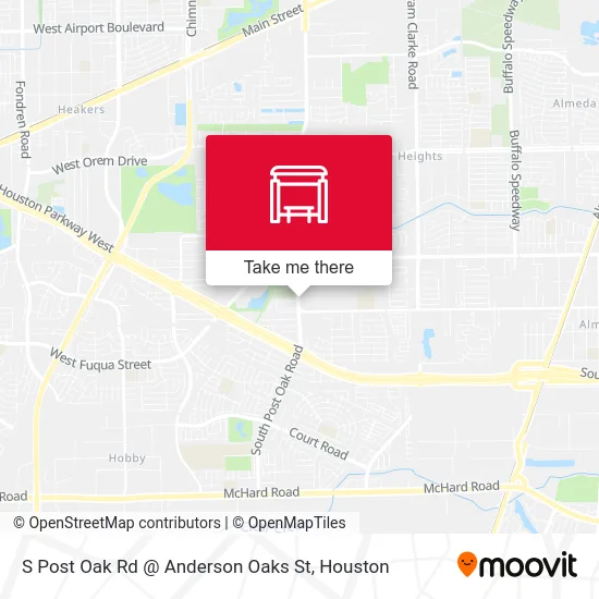 Mapa de S Post Oak Rd @ Anderson Oaks St