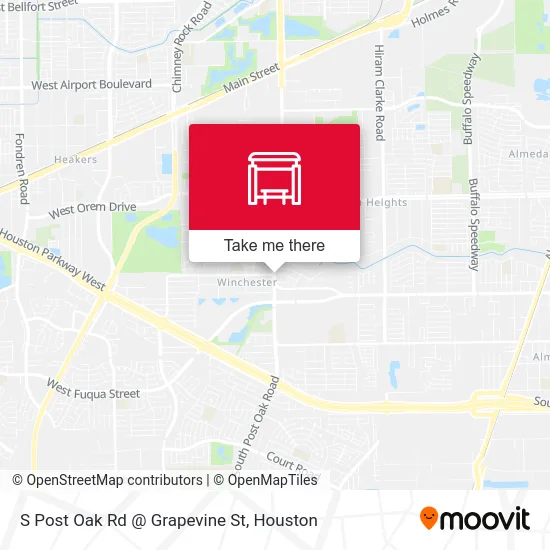 S Post Oak Rd @ Grapevine St map