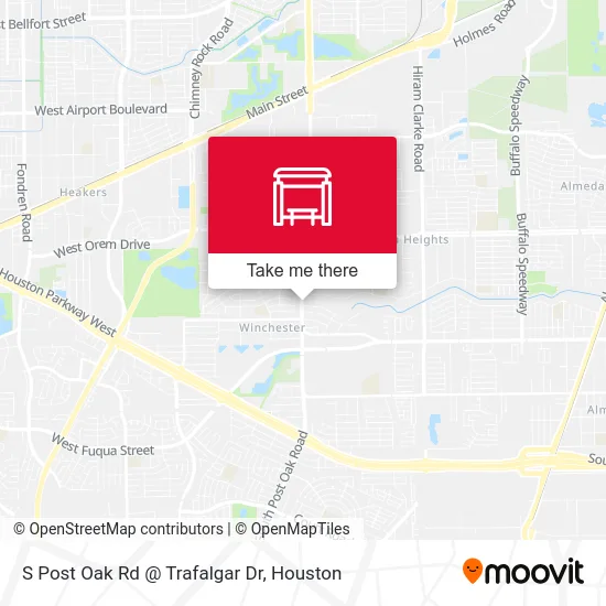 S Post Oak Rd @ Trafalgar Dr map