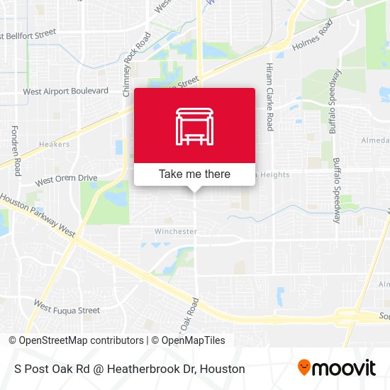 S Post Oak Rd @ Heatherbrook Dr map