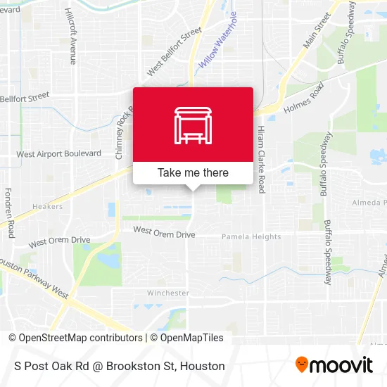 S Post Oak Rd @ Brookston St map