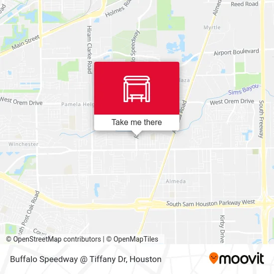 Buffalo Speedway   @ Tiffany Dr map