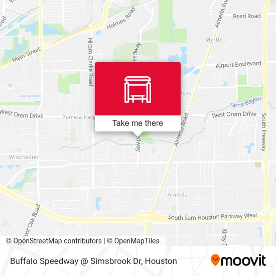 Buffalo Speedway   @ Simsbrook Dr map