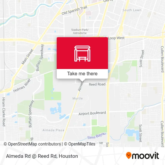 Mapa de Almeda Rd @ Reed Rd