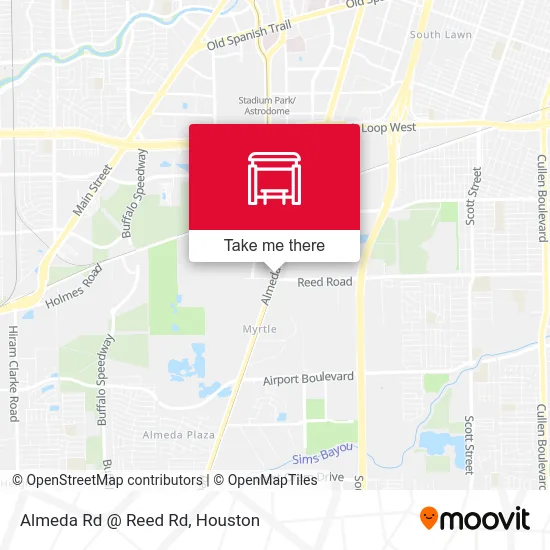 Mapa de Almeda Rd @ Reed Rd