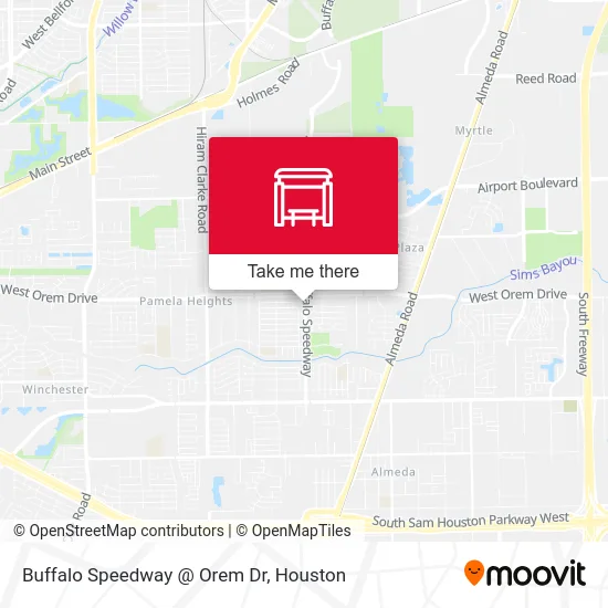 Mapa de Buffalo Speedway   @ Orem Dr