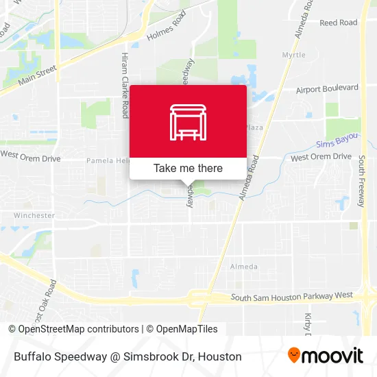Buffalo Speedway   @ Simsbrook Dr map