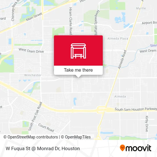 W Fuqua St @ Monrad Dr map