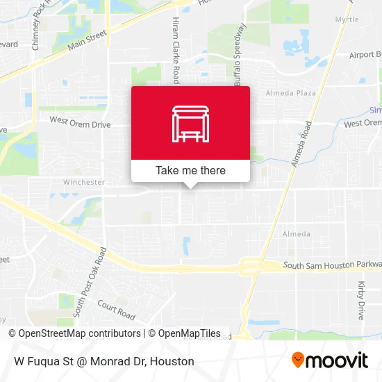 W Fuqua St @ Monrad Dr map