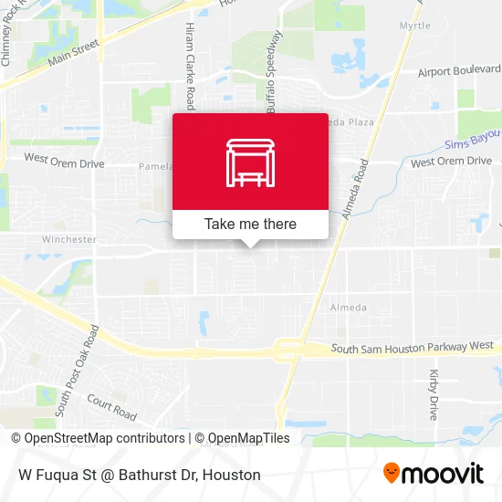 W Fuqua St @ Bathurst Dr map