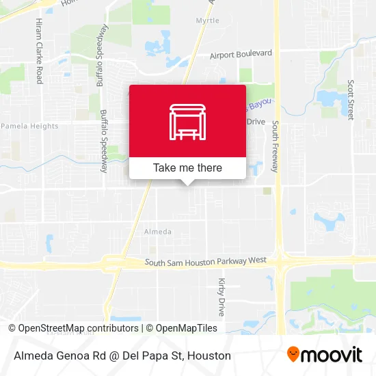 Mapa de Almeda Genoa Rd @ Del Papa St