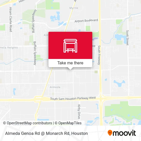 Almeda Genoa Rd @ Monarch Rd map