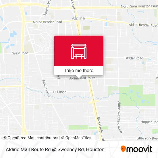 Aldine Mail Route Rd @ Sweeney Rd map