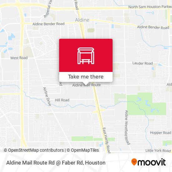 Aldine Mail Route Rd @ Faber Rd map