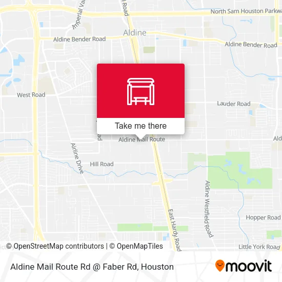 Mapa de Aldine Mail Route Rd @ Faber Rd