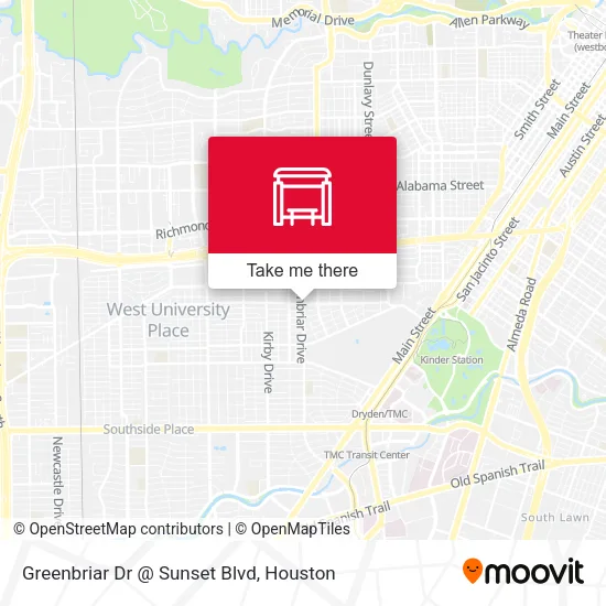 Greenbriar Dr @ Sunset Blvd map