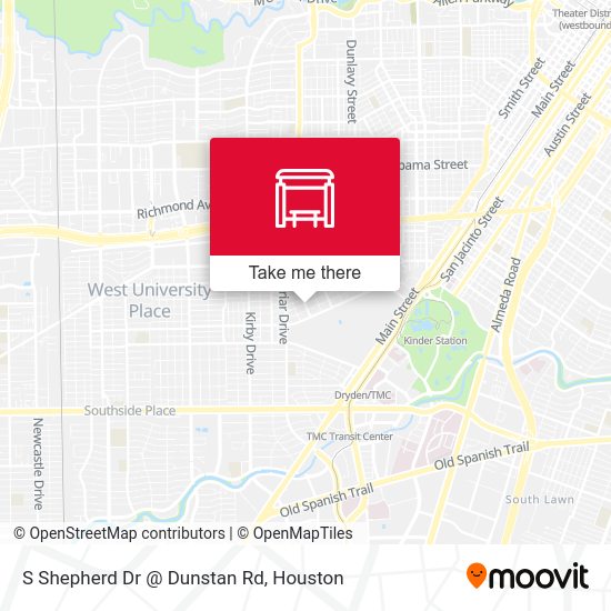 S Shepherd Dr @ Dunstan Rd map