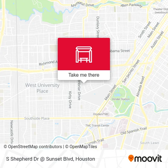 S Shepherd Dr @ Sunset Blvd map