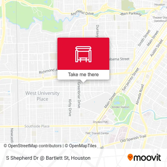 Mapa de S Shepherd Dr @ Bartlett St