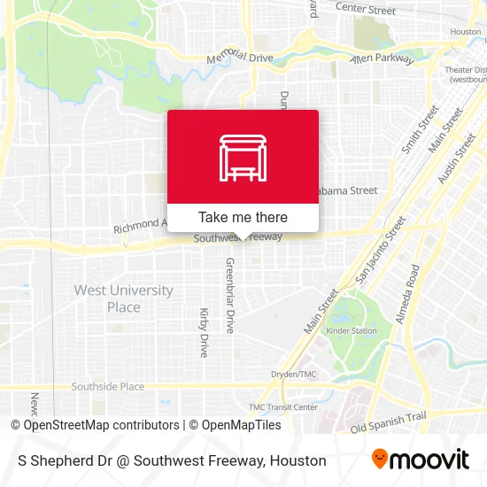 S Shepherd Dr @ Southwest Freeway map