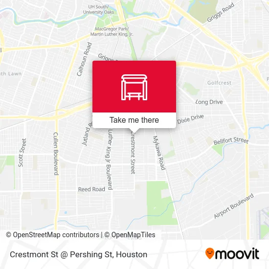 Crestmont St @ Pershing St map
