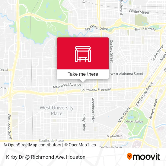 Mapa de Kirby Dr @ Richmond Ave
