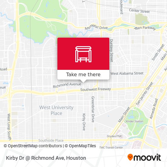 Kirby Dr @ Richmond Ave map