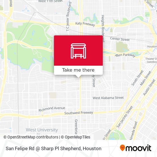 San Felipe Rd @ Sharp Pl Shepherd map