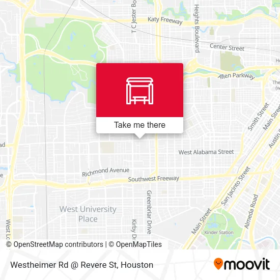 Westheimer Rd @ Revere St map